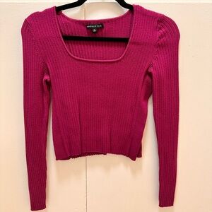 Kendall & Kylie Fuchsia Knit Top